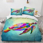 Cm x cm housse couette polyester coton housse couette ado tortue de mer parures de lit moelleux avec ...