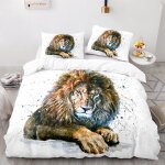 Cm x cm housse de couette polyester coton housse de couette personnes lion parure lit impression d avec ...