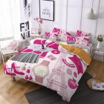 Cm x cm housse de couette polyester coton housse de couette personnes tour eiffel paris parure lit impression ...