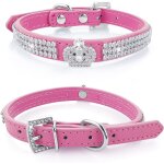 Cmjaagur - collier pour chien en cuir personnalis avec lettres et strass colors - pour chiot, petite, ...