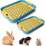 Cmws - lot de 2 bac a litire pour lapin, bac a litiere pour chat, bac litiere lapin, bac litiere pour ...