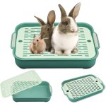 Cmws - bac litiere lapin, animal toilette, 27 * 18. 8 * 4 cm bac a liti�re pour lapin, bac a liti�re ...