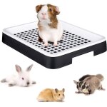 Cmws - bac litiere lapin petits animal toilette bac a litire pour petit animal cochon d'inde avec grille ...