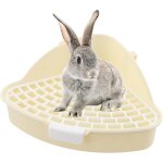 Cmws - bac a litire pour lapin, petit animal toilette triangulaire, corbeille a litire d'angle pour ...