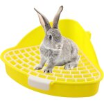 Cmws - bac a litire pour lapin, petit animal toilette triangulaire, corbeille a litire d'angle pour ...
