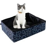Cmws - bac a litire de voyage pour chat pliable portable, impermable, nettoyer pour chat, lapin domicile ...