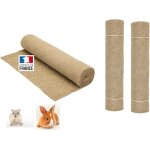 Cmws - la cordeline lot 3 tapis litire chanvre naturel 40 x 100 cm premium 1000g / m - fond de cage ...