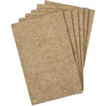 Cmws - la cordeline lot 6 tapis litire chanvre naturel 25 x 40 cm 1000g / m - fond de cage pour rongeurs, ...