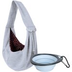 Cmws - sac de transport pour animaux de compagnie avec gamelle pliable - bote de voyage pour petits ...