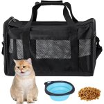 Cmws - sac transport chat chien, caisse de transport chat, cage de transport pour chat petit chien, pliable ...
