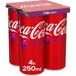 Coca - cola cherry pack de 4 bouteilles 250ml - total 1000ml