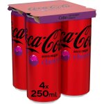 Coca - cola zero sucre cerise pack de 4 bouteilles 250ml - total 1000ml