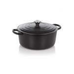 Cocotte ronde signature 20cm noir mat