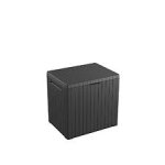 Coffre de jardin résine city cube gris, 57, 8 x 44 x h. 54. 8 cm Coffre de jardin résine city cube gris, 57, 8 x 44 x h. 54. 8 cm