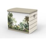 Coffre de rangement ext�rieur plastiken 260 l avec roulettes, couvercle verrouillable tropical 80 x 61 ...
