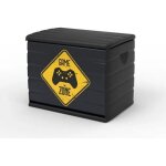 Coffre de rangement plastiken game zone 260 l noir 80 x 75 x 24 cm