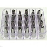 Coffret 24 douilles décors fins inox décoration Coffret 24 douilles décors fins inox décoration