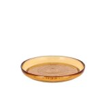 Coffret de 4 assiettes a dessert en verre ambre 18 cm
