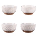 Coffret de 4 coupelles jaspe 12 cm beige Coffret de 4 coupelles jaspe 12 cm beige