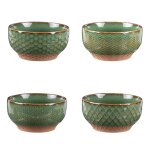 Coffret de 4 coupelles jaspe 12 cm vert Coffret de 4 coupelles jaspe 12 cm vert