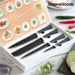 Coffret 4 couteaux de cuisine en acier inoxydable (4 pièces) - ondulation sur les lames, les aliments ... Coffret 4 couteaux de cuisine en acier inoxydable (4 pièces) - ondulation sur les lames, les aliments ...