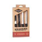 Coffret de 4 couteaux a steak classic traditionnel lame crant�e 11 cm manche noir - ts