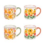 Coffret de 4 mugs bloom hritage 35 cm