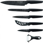 Coffret 5 couteaux + 1 econome revtement effet pierre