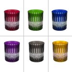 Coffret de 6 gobelets 32 cl en cristal taill