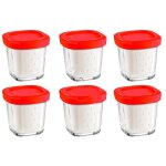 Coffret de 6 pots avec egoutoir delices box pour yaourtiere seb Coffret de 6 pots avec egoutoir delices box pour yaourtiere seb