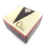 Coffret a bijoux 'belle epoque' noir rouge ivoire