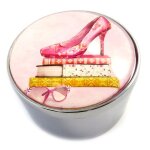 Coffret a bijoux 'belle epoque' rose (chaussure)