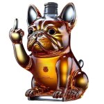 Coffret bouteille de whisky et verres de dgustation bouledogue franais pour ftes - fa dou - c