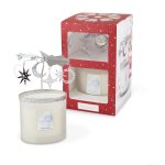 Coffret cadeau bougie ange d'hiver avec son carrousel