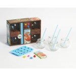 Coffret cocktails fish bowl - avec 4 aquariums a cocktails, 4 pailles, 1 moule a gla�ons aux formes originales ...