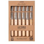 Coffret couteaux (x6) en inox et bois de htre