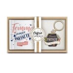 Coffret mug et porte clés - femme parfaite Coffret mug et porte clés - femme parfaite
