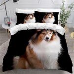 Colley housse de couette x imprim�� d chien de compagnie parure de lit personnes ado fille enfants microfibre ...