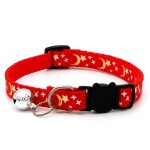Collier pour animaux de compagnie chat chien couleur or etoiles et lune collier pour animaux de compagnie ...