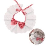 Collier pour animaux de compagnie, joli dcor cratif avec nud papillon, bavoir, costume pour chat, ...