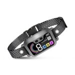Collier anti aboiement pour chien 4 modes 8 niveaux ip67 anti fausse d�tection gris yonis