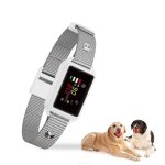 Collier anti aboiement pour chien a double capteur avec ecran ip68 gris yonis