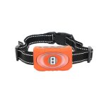 Collier anti - aboiement ultrason et stimulation electrique 7 intensit�s orange yonis
