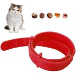 Collier anti - puces pour animaux de compagnie, rouge, rglable contre les tiques, anti - moustiques, ...