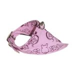 Collier bandana tissu plage rose 34 a 44 cm x 16 mm