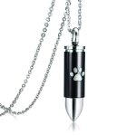 Collier de cendres de bijoux de crmation pour les femmes, pendentif d'urnes de chien, keepplex, animal ...