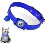 Collier chat - bleu collier pour chat airtag support airtag boucle de s�curit�, collier chat personnalis� ...