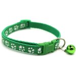 Collier pour chat avec breloque en forme de coeur et cloche, elastique de scurit rglable avec matriau ...