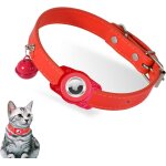 Collier chat - rouge collier pour chat airtag support airtag boucle de s�curit�, collier chat personnalis� ...