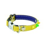 Collier pour chien en cuir alter ego color s mixte jaune